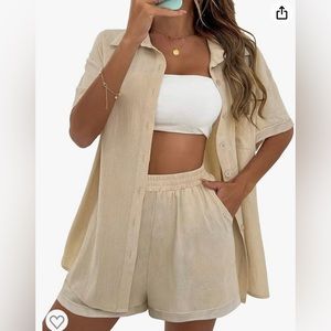 Two Piece Khaki Outfit (NWOT)
